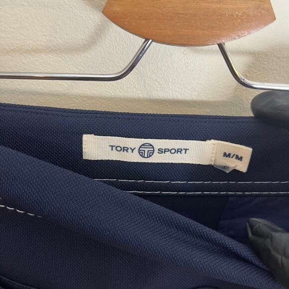 Tory Burch Sport Navy Pique Contrast Skirt Size Medium - Picture 3 of 8